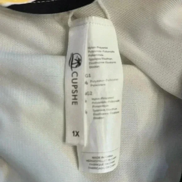 Cupshe one piece swimsuit never worn NWOT black pink green orange 1X - Picture 6 of 9